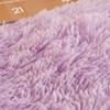 HAIHUA Lavender Fluffy Comforter Set, Fluffy Plush Shaggy Duvet Cover