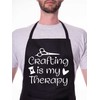 Print4U Crafting Is My Therapy Funny Crafting Knitting Apron Novelty