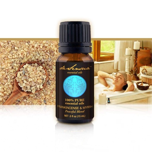 Frankincense and Myrrh Oil Blend, Peaceful and Relaxing Aromatherapy - 100% Pure Essential Oils (15 mL)