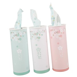 NOLITOY 3pcs Car Facial Tissues Cylinder Lightweight Portable Round Tissue Box for Travel and Home Use Skin Friendly Soft Paper Towels in Stylish Colors