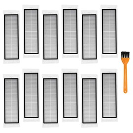 StylishClean 12 Replacement Filters for Xiaomi/Roborock S5/S6/S4/E4/E5/E35 | HEPA Style (20+ Models Compatible)