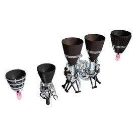 HMA 1/144 Mechalism Ultra Detail Vernier Small Set of 2 Plastic Model Parts M3-M06 (Rocket)