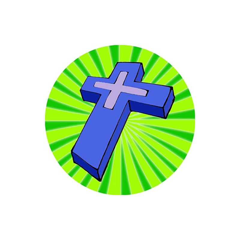 144 Bibles and Crosses 30 mm School Christian Reward Stickers