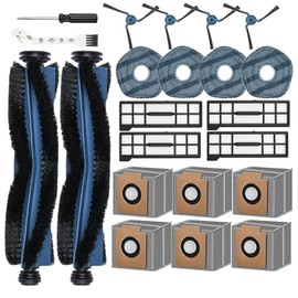 22 Pack X10 Pro Omni Replacement Accessories for Eufy X10 Pro Omni Robot Vacuum Cleaner, 2 Main Roller Brush, 6 Dust Bags 4 Side Brushes 4 Filters 4 Mop Pads 1 Screwdriver 1 Clean too