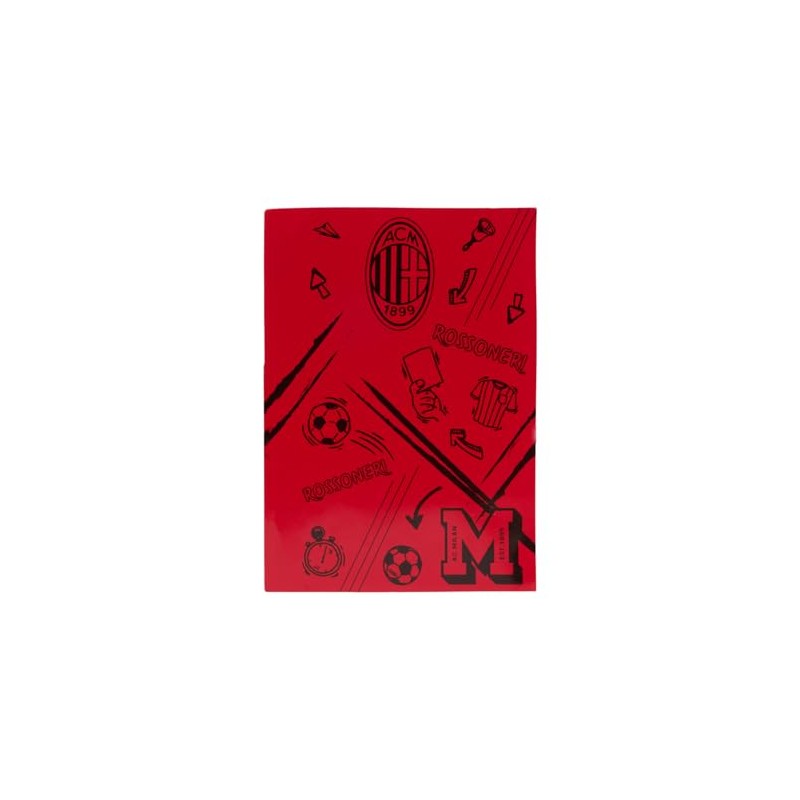 A.C. Milan Set mit 3 linierten Notizbüchern, 0,5 cm, Format