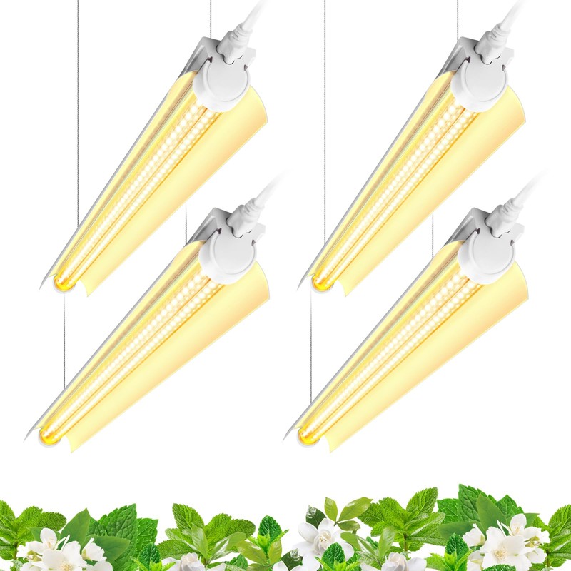 Barrina Grow Light Bulb, 96W(4 x 24W), Full Spectrum 2FT