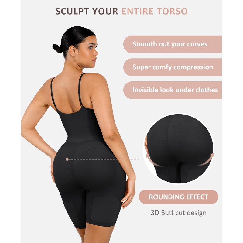 FeelinGirl FeelinGirl Body Shaper Tummy Control Shapewear Plus Size Seamless