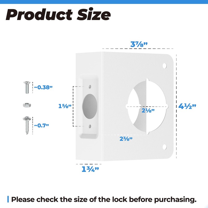 White U 9553 Stainless Steel Lock and Door Reinforcement Plate
