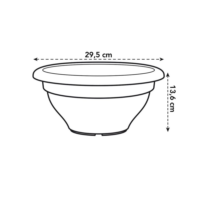 Elho torino bowl 30cm flowerpot - anthracite