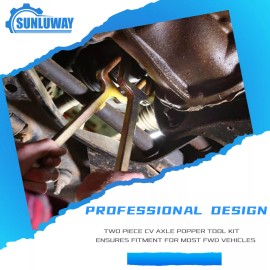 Sunluway 12020 Axle Popper Fork & Shim Kit FWD Half Shaft Inner CV Joint Removal Tool