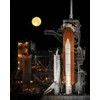 Space Shuttle Discovery Under a Full Moon Photo NASA Photos