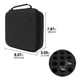 LUEXBOX Model Paint Storage Case Compatible with Testors Paints, Paint Carry Case Holds 30 PCS under 0.35 oz Bottles, Miniature Paint Organizer with Handle and Shoulder Strap for Ink and Paints