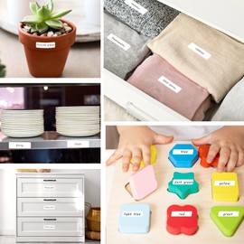 1980 Pcs Blank File Folder Labels 0.5x1.75 Inch Writable Name Tag Stickers White Name Filing Envelopes Label Stickers Small Address Labels for Office Document File Classification