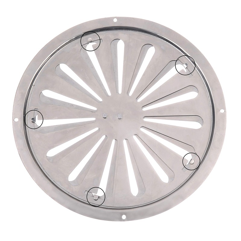 Adjusted Circular Air Vent Grate INOX AISI 316, Stainless Steel