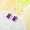 CARICY 925 Sterling Silver Baguette Earring for Her Rectangular Birthstone