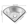 Wall Mount Bathroom Corner Sink,Kitchen Washbasin Single Sink with Faucet