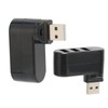 Jectse USB Splitter, 3 Port USB 2.0 Hub 180° Rotatable