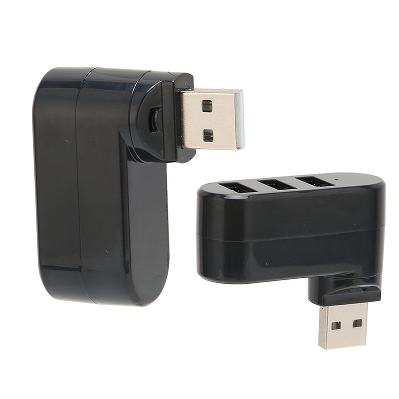 Jectse USB Splitter, 3 Port USB 2.0 Hub 180° Rotatable
