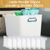 50pcs Labels for Storage Bins Plastic Label Clip, Basket Labels