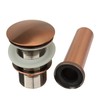 Akicon Copper Push Button Bathroom Sink Drain Stop & Pop