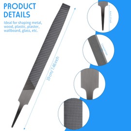 2 Pack Rectangular Cut Axe File, Mill Smooth Cut File Carded, Hardened Steel Flat Suitable for Sharpening Dull, Blunt or Tired Edges