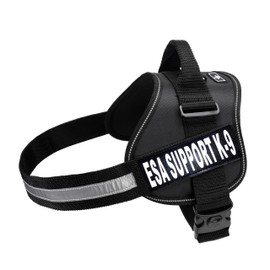 Emotional Support Dog Vest Nylon no-Pull ESA Dog Vest Comes with 2 Reflective ESA Support K9 Interchangeable Patches. Fully Adjustable Reflective Straps with top Handle. XXS-XXL in 3 Colors.
