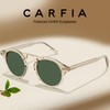 Carfia Small Clear Yellow Acetate Polarized Sunglasses for Women UV