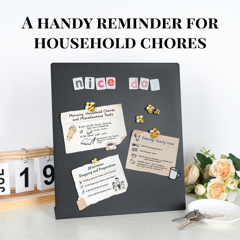 2 Pack Magnetic Board,Magnet Board,Metal Magnetic Bulletin Board,Magnet Display Stand