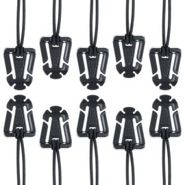 West Coast Paracord MOLLE Web Dominator Tactical Straps with Durable Stretch Cord in Black – Tactical Clip for Backpacks, Gear, Multipurpose (5 Pack)
