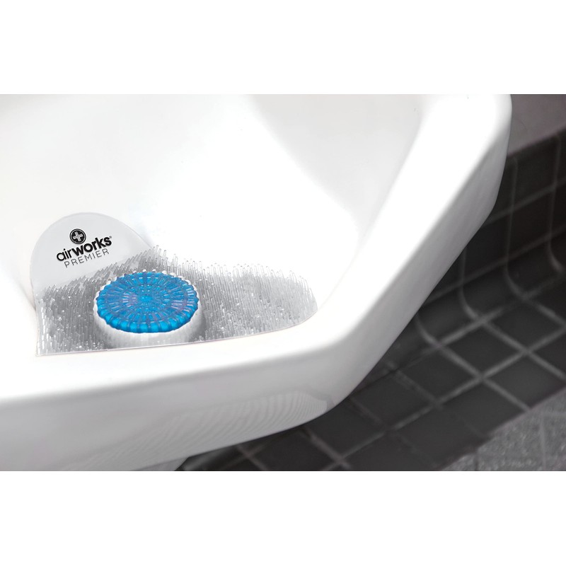 AirWorks AWSP233 Premier Urinal Screen with Block, Sunburst, Clear, 5"