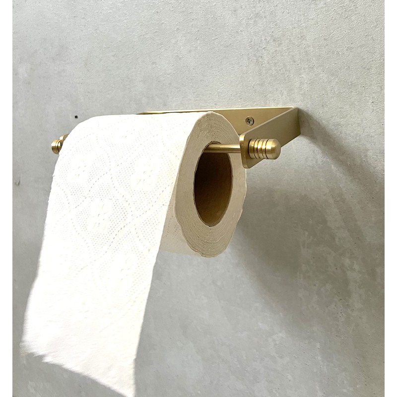 Solid Toilet Paper Holder Handmade Brass Wall Mount Paper Roll
