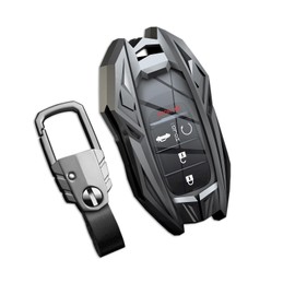 SLAKNOK for Honda Key Fob Cover with Keychain,Stylish and Durable Zinc Alloy Protection Key Case Compatible with Civic CR-V Accord HR-V Pilot Odyssey Remote Key shell Accessories
