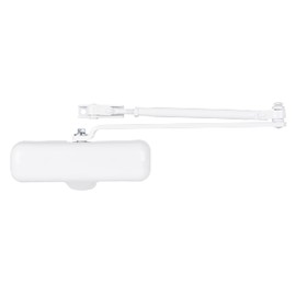 BRINKS Commercial - Heavy Duty Residential Door Closer, White Finish - Size 3 with a 155-Degree Opening Range and Adjustable Closing Speed