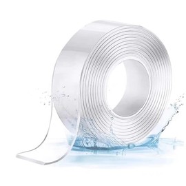 Tuqiso Double Sided Tape Heavy Duty, Extra Large Nano Adhesive Tape, Clear Mounting Tape Picture Hanging Adhesive Strips,Removable Wall Tape Sticky Poster Tape Decor Carpet Tape (9.85 Feet)