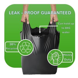 100 Pack Adult Nappy Disposal Bags Black 10% Thicker Nappy Sacks Odour Free Sanitary Disposal Bags Easy Tie Handles Nappy Bags 8x13x18''
