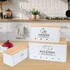 Dekosilave Kitchen Vegetable Storage Set of 3, Metal Onion Garlic