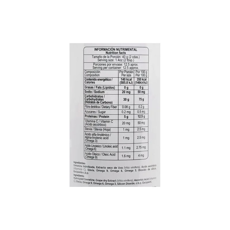Grenetina Hidrolizada Sabor Uva 100% Natural 500 Grs Pretty