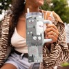 PTONUIC Cat Pattern 40 oz Tumbler with Handle and Straw