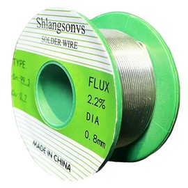 Shlangsonvs Lead Free Solder Wire Sn99.3 Cu0.7 Tin Wire Rosin Core Flux Content 2.2% Flow Well Electronics Soldering Wire (20g/0.7oz, Wire gauge 0.8mm/0.031in)