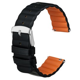 Anbeer Leather Watch Band for Men and Women,22mm Quick Release Premium Replacement Watch Strap