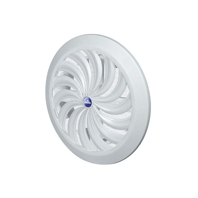 White Circle Air Vent Grille 200mm / 8" with Spigot