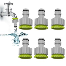 Gardena Adapter Tap, Gardena Connection 1/2 Inch Tap Connector 3/4 Inch, Plastic Adapter Coupling Hose Connection Set, 2-in-1 Hose Connection Set for Tap Hose Connection