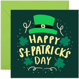 Old English Co. Fun St Patricks Day Card - Happy Saint Patrick's Day Card for Husband or Wife - Green Irish Design Greeting Card for Brother, Sister, Daughter, Son - Paddy's Day | Blank Inside