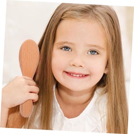 Kisangel Scalp Comb 1 Set Baby Shampoo and Comb Set Natural Hair Infant Baby Haircut Comb Baby Supplies Toddler Comb Wooden Hair Comb Combs Hair Care Wool Newborn Brush Set Baby Hair