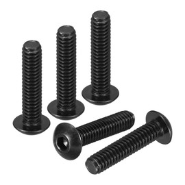 DTGN #8-32x3/4" Button Head Socket Cap Screws - 30Pack - Good for Road Bicycle, Mountain Bike, Auto, Motorcycle - Carbon Steel Black Oxide - Hex Socket Drive Fasteners