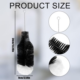 Flaschenbürste Kompatibel mit, Kratzfest Flaschenreinigungsbürste mit Weichen Nylonborsten für Glas- Flachmann- Baby- und Sportflaschen