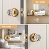 Bak Bo Crystal Door Knobs Interior Brushed Gold Glass Door