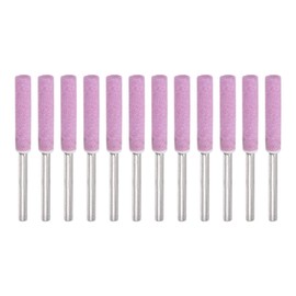 HARFINGTON 2Packs (12pcs) Ceramic Chainsaw Sharpener Bits 3/16" 4.8mm Cylinder Head Electric Chain Saw Grinder