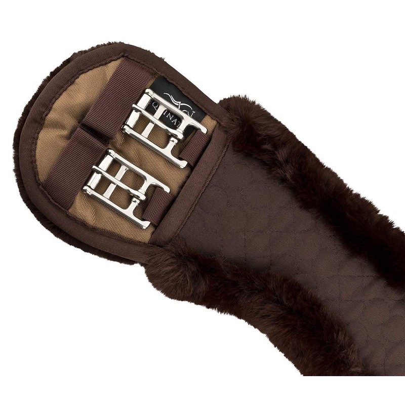 Equinate Moon Girth Anatomical with Synthetic Lambskin Short Girth Saddle