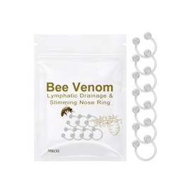 NIQIPOK Bee Venom Lymphatic Drainage Nose Ring,Can Speed Up Basal Metabolic Rate and Bee Vitality,Bee Venom Nose Ring